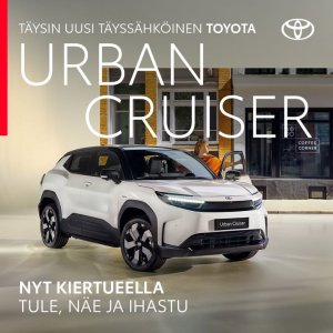 Täysin uusi täyssähköinen Toyota Urban Cruiser meillä VAASASSA 8.5