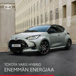 Toyota Yaris Hybrid – Enemmän energiaa. Koe suomalaisten suosikki, kokoluokkansa myydyin auto ja luokkansa taloudellisin hybridi...