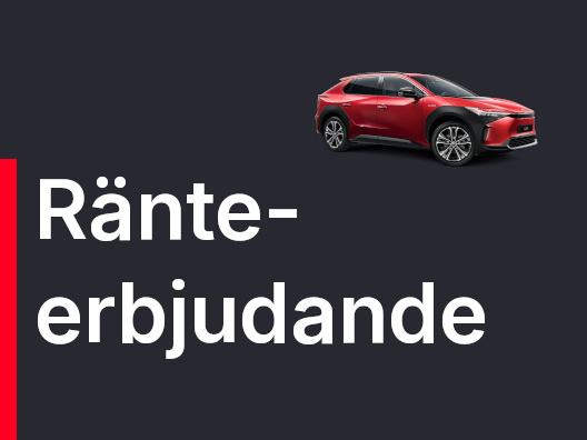 Ränteerbjudande på ett parti Toyota bZ4X-bytesbilar